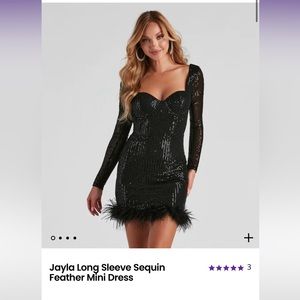 Black mini women’s dress, size XS brand new with tags